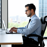 Home 4 에르고노믹 의자 추천 브랜드 - Herman Miller Aeron in a Modern Office**
"A Herman Miller Aeron chair in a bright, modern office se...