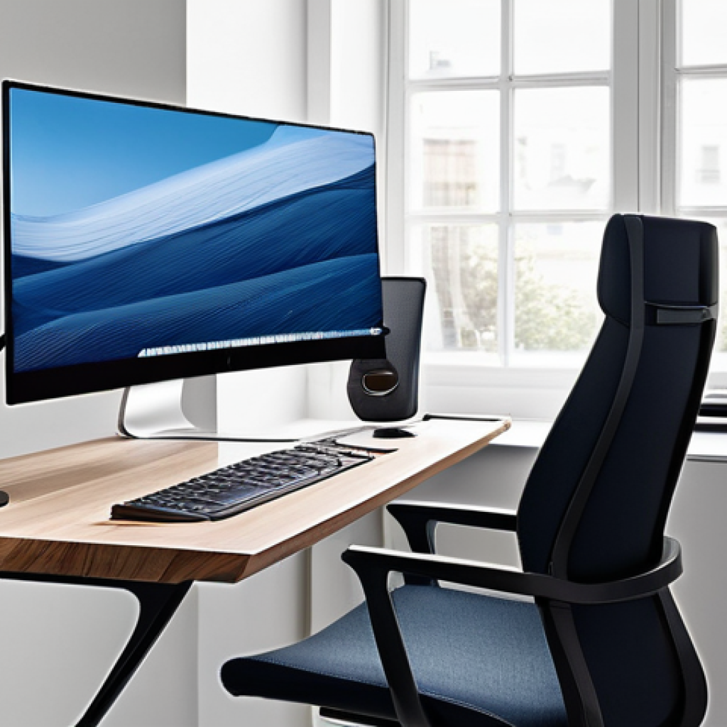 에르고노믹 가구의 패션과 스타일 - An Elegant and Smart Italian Ergonomic Home Office**
Prompt: "A sophisticated, minimalist home offi...