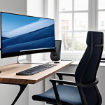 Home 7 에르고노믹 가구의 패션과 스타일 - An Elegant and Smart Italian Ergonomic Home Office**
Prompt: "A sophisticated, minimalist home offi...
